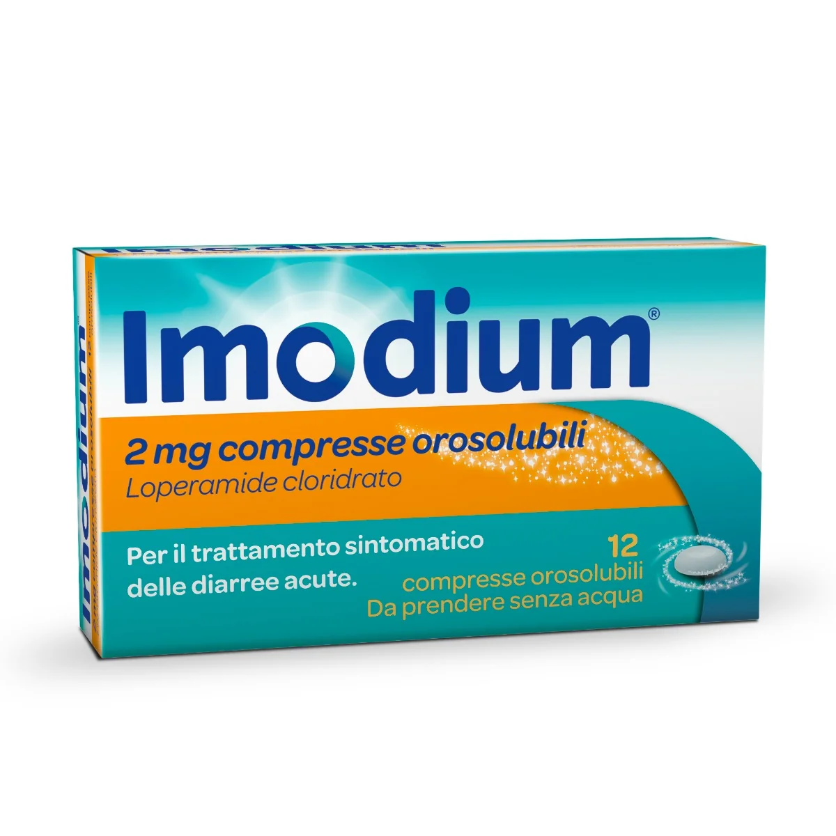 Imodium Diarrea Acuta 12 Compresse Orosolubili Per Intestino