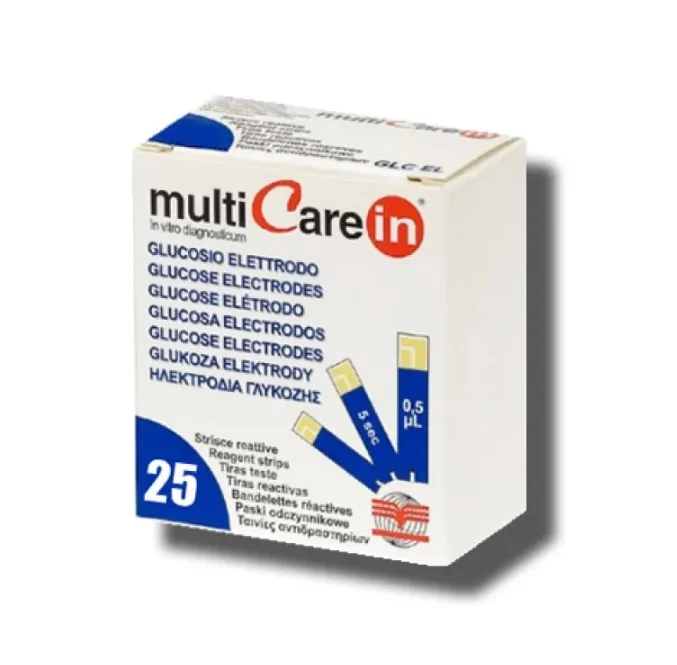 MULTICARE IN STRISCE REAGENTI MISURAZIONE GLUCOSIO 25 STRISCE