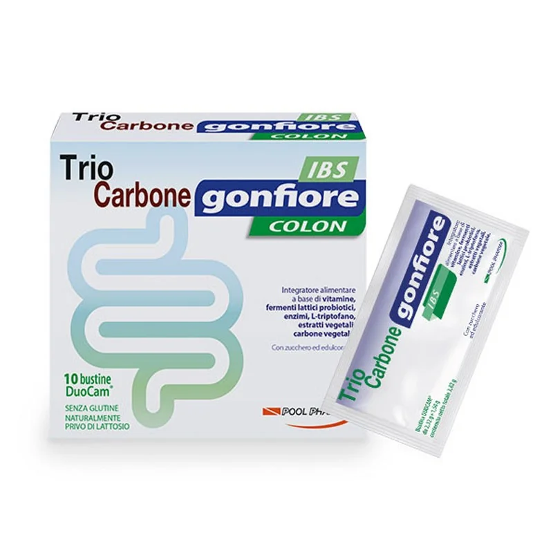 TRIO CARBONE GONFIORE COLON IBS 10 BUSTINE