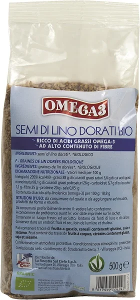 LA FINESTRA SUL CIELO SEMI DI LINO DORATI BIO 500 G