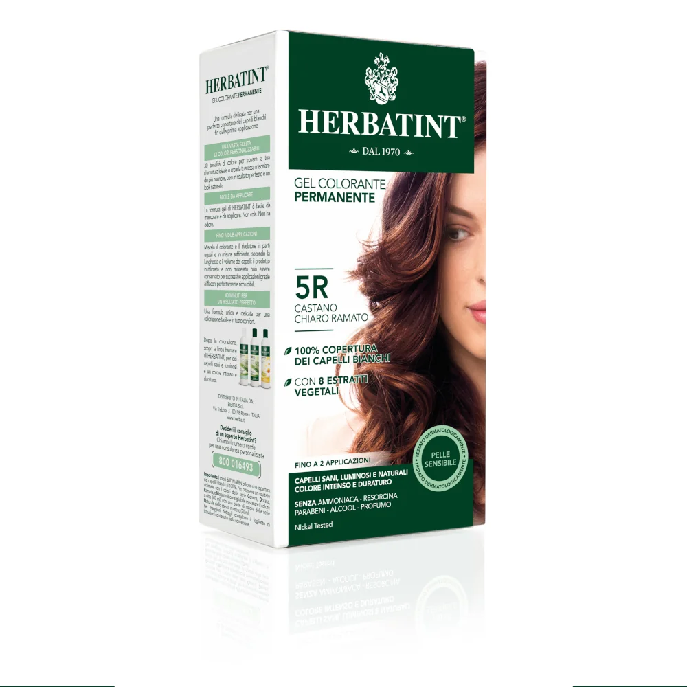 HERBATINT TINTURA CAPELLI GEL PERMANENTE 5R CASTANO CHIARO RAMATO 150 ML