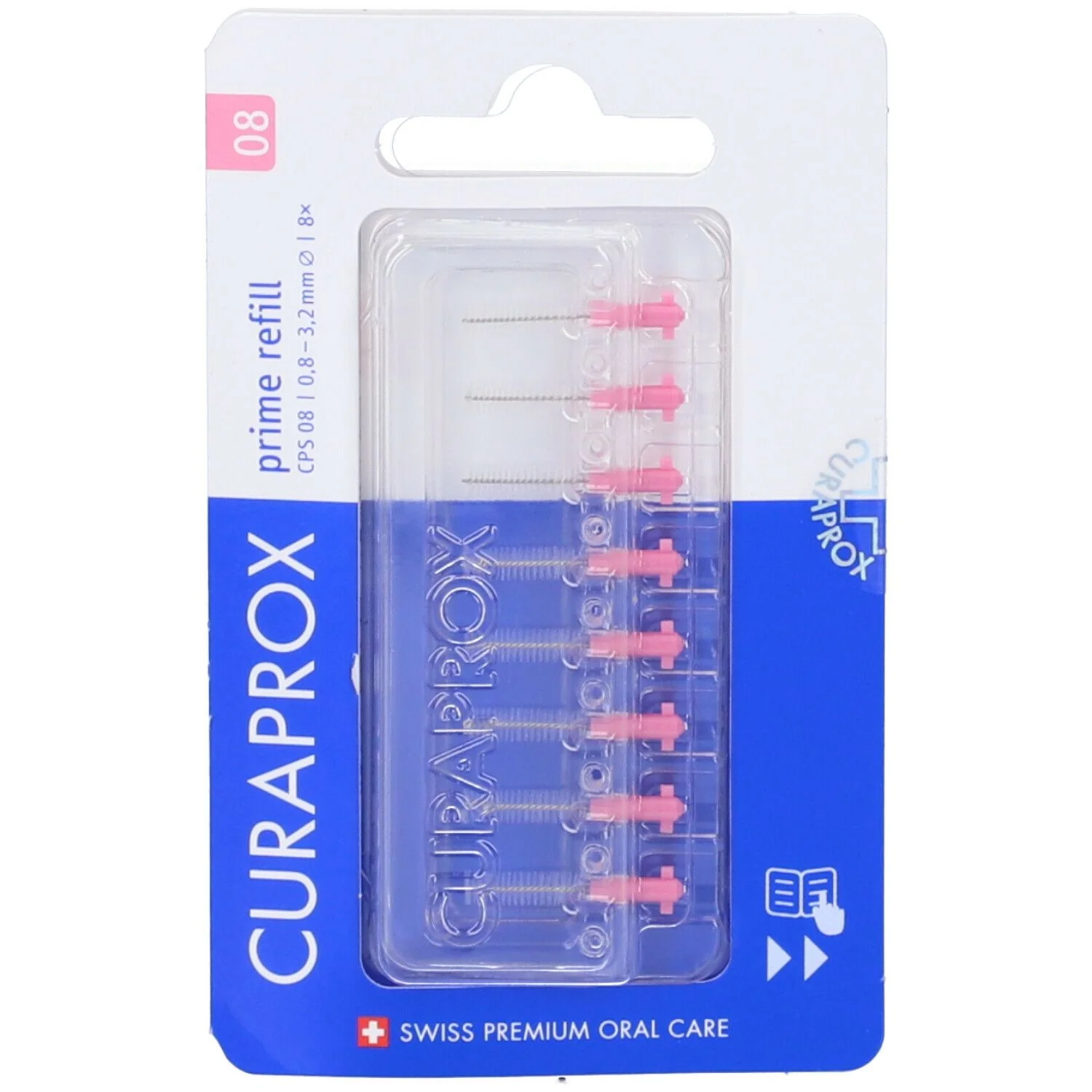 CURAPROX CPS 08 SCOVOLINO PRIME REFILL PINK 8 PEZZI