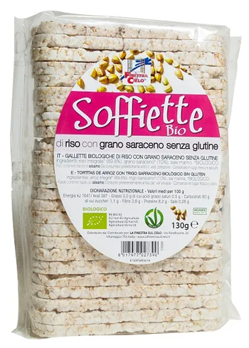 LA FINESTRA SUL CIELO SOFFIETTE DI RISO CON GRANO SARACENO BIO 130 G