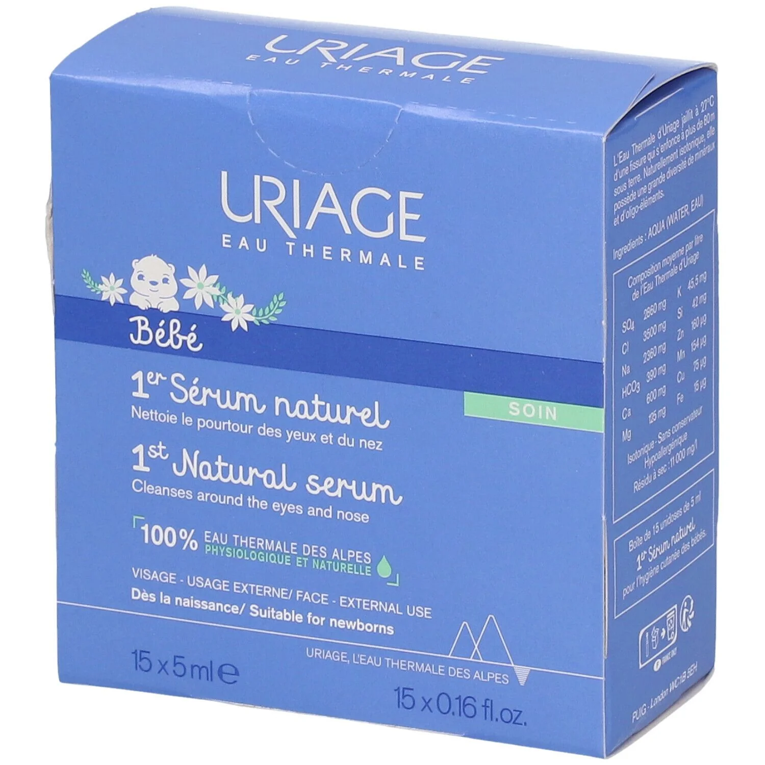 URIAGE BEBE SIERO FISIO 15X5ML