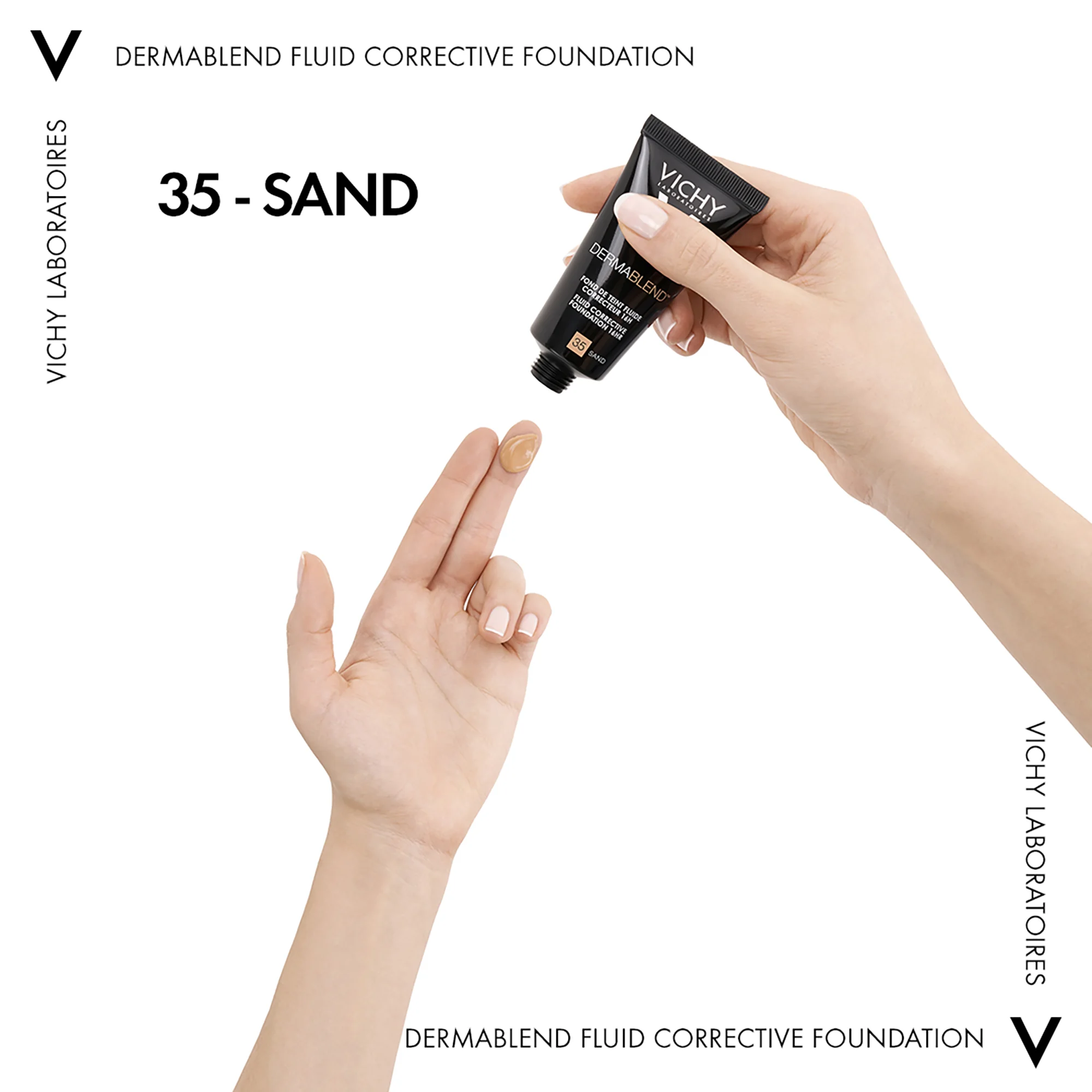 Vichy Dermablend Fluido 35 Sand 30 ml Fondotinta correttore fluido 16H