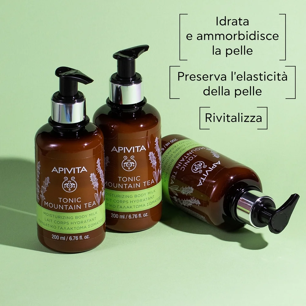 Apivita Tonic Mountain Tea Body Milk 200 Ml Latte Corpo Idratante