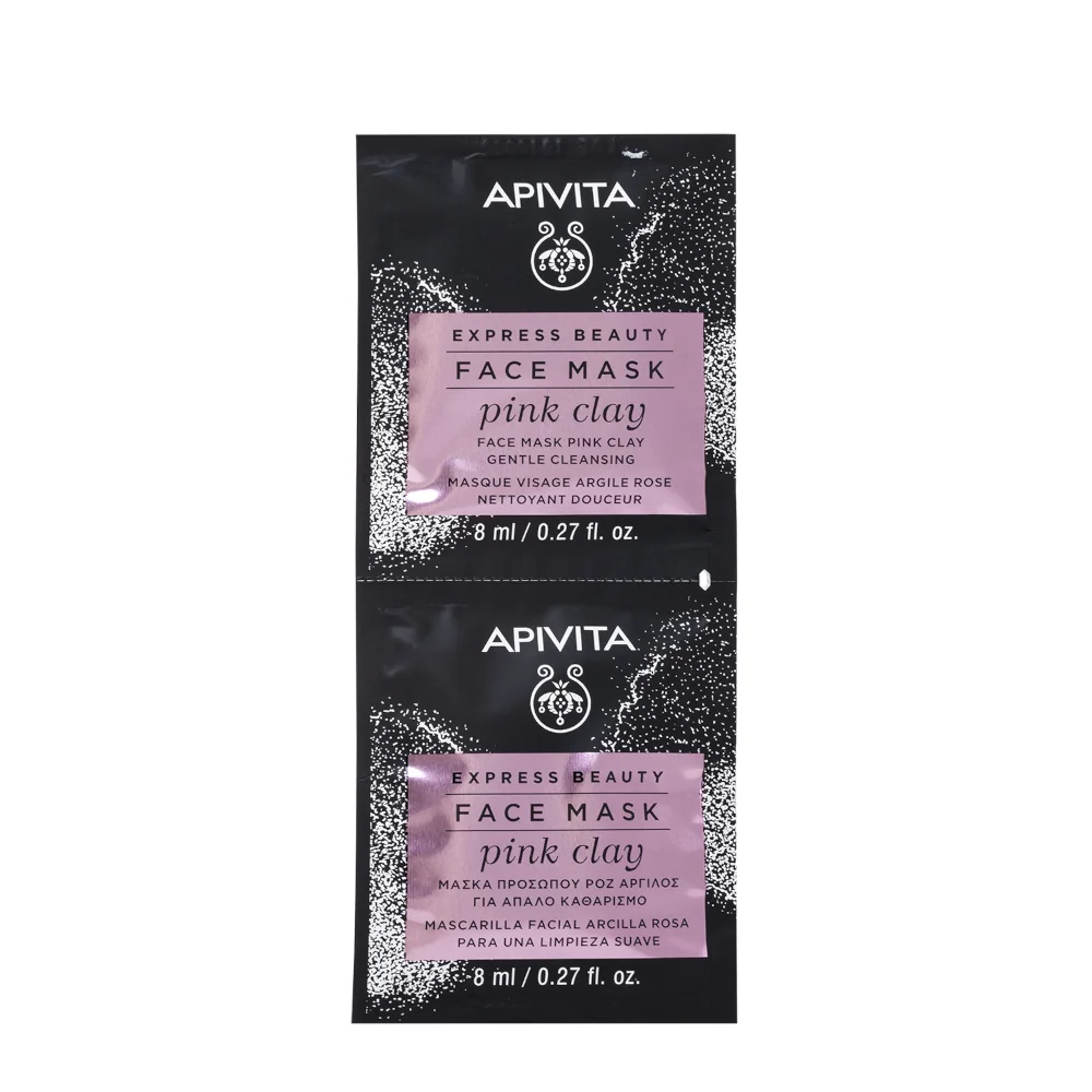 Apivita Express Pink Clay 2 X 8 Ml Detersione Delicata