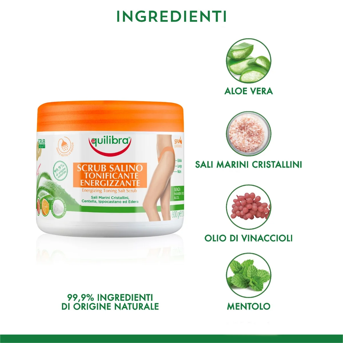 Equilibra Scrub Salino Tonificante 600 G Esfoliante