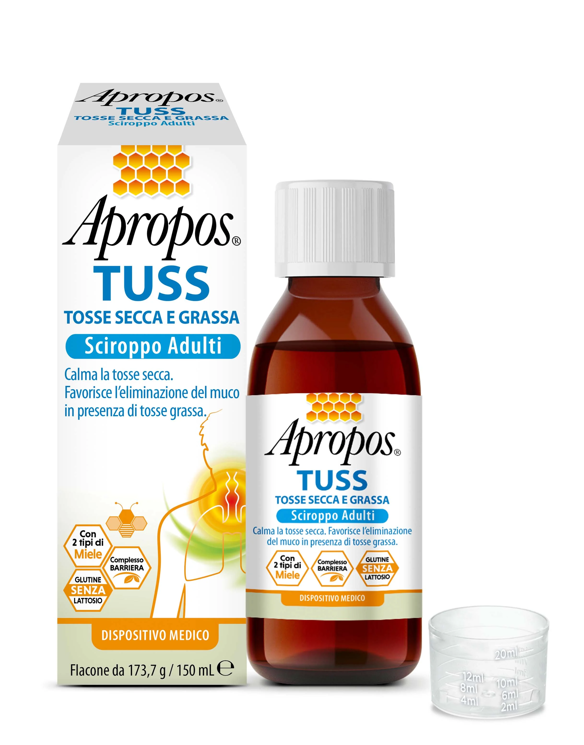 APROPOS TUSS TOSSE SECCA E GRASSA ADULTI FLACONE 150 ML