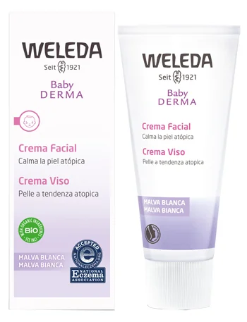 WELEDA BABY DERMA MALVA BIANCA CREMA VISO LENITIVA EMOLLIENTE 50 ML