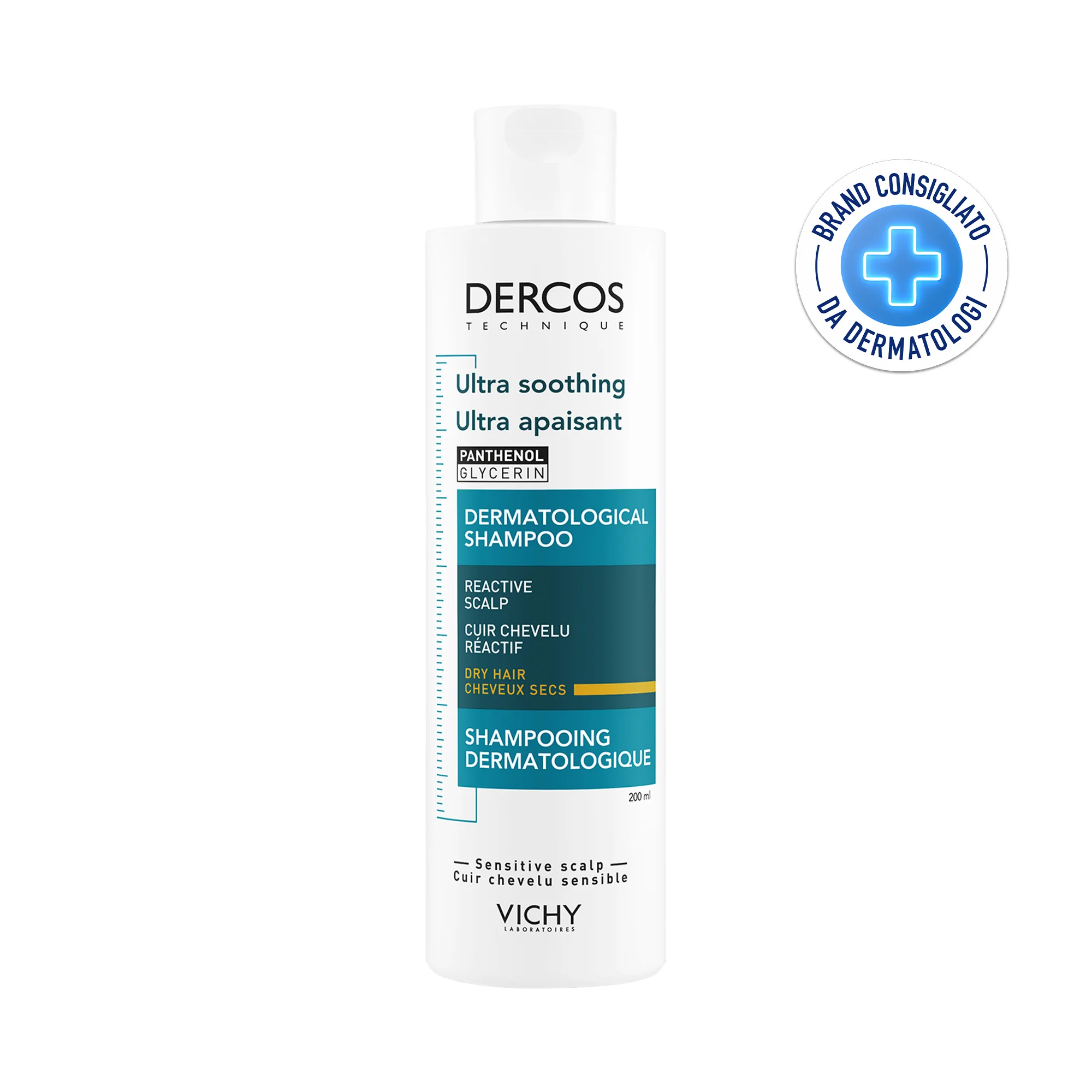 Vichy Dercos Shampoo Ultra Lenitivo 200 ml Capelli secchi