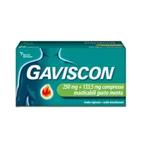 Gaviscon 48 Compresse Masticabili Gusto Menta 250 mg + 133,5 mg