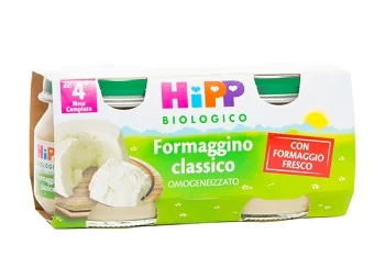 HIPP BIOLOGICO OMOGENEIZZATO FORMAGGINO CLASSICO 2X80 G