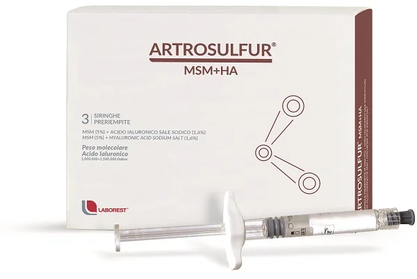 ARTROSULFUR MSM + HA 3 SIRINGHE PRERIEMPITE PER LE ARTICOLAZIONI 2 ML