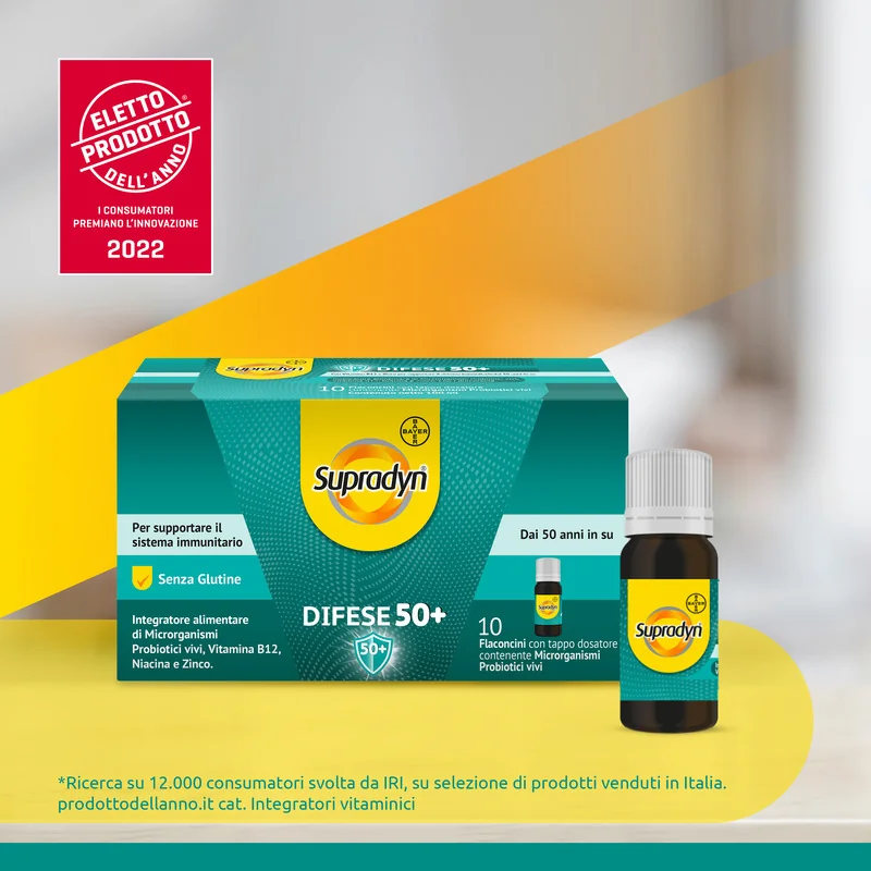 Supradyn Difese 50+ Integratore 10 Flaconcini Multivitaminico