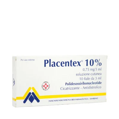 PLACENTEX SOLUZIONE CUTANEA 10 FIALE 0,75 MG