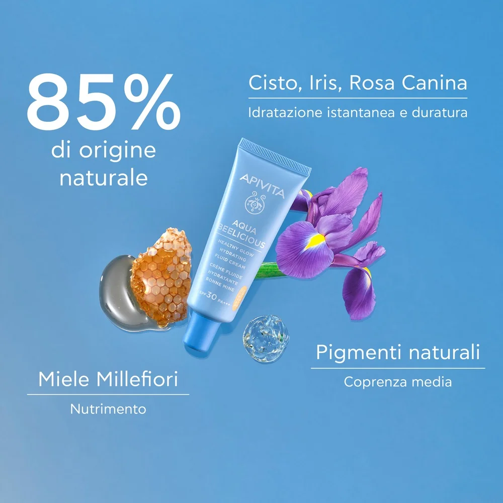 Apivita Aqua Beelicious Spf30 Tinted 40 Ml Collezione Crema Fluida Idratante