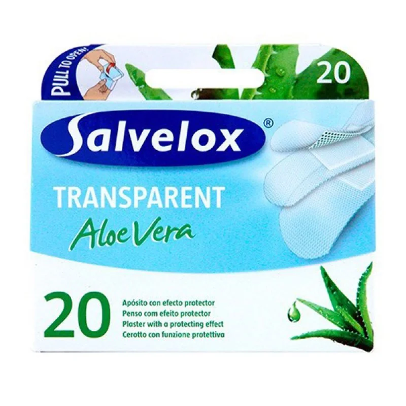 SALVELOX TRANSPARENT ALOE VERA CEROTTI ASSORTITI 20 PEZZI