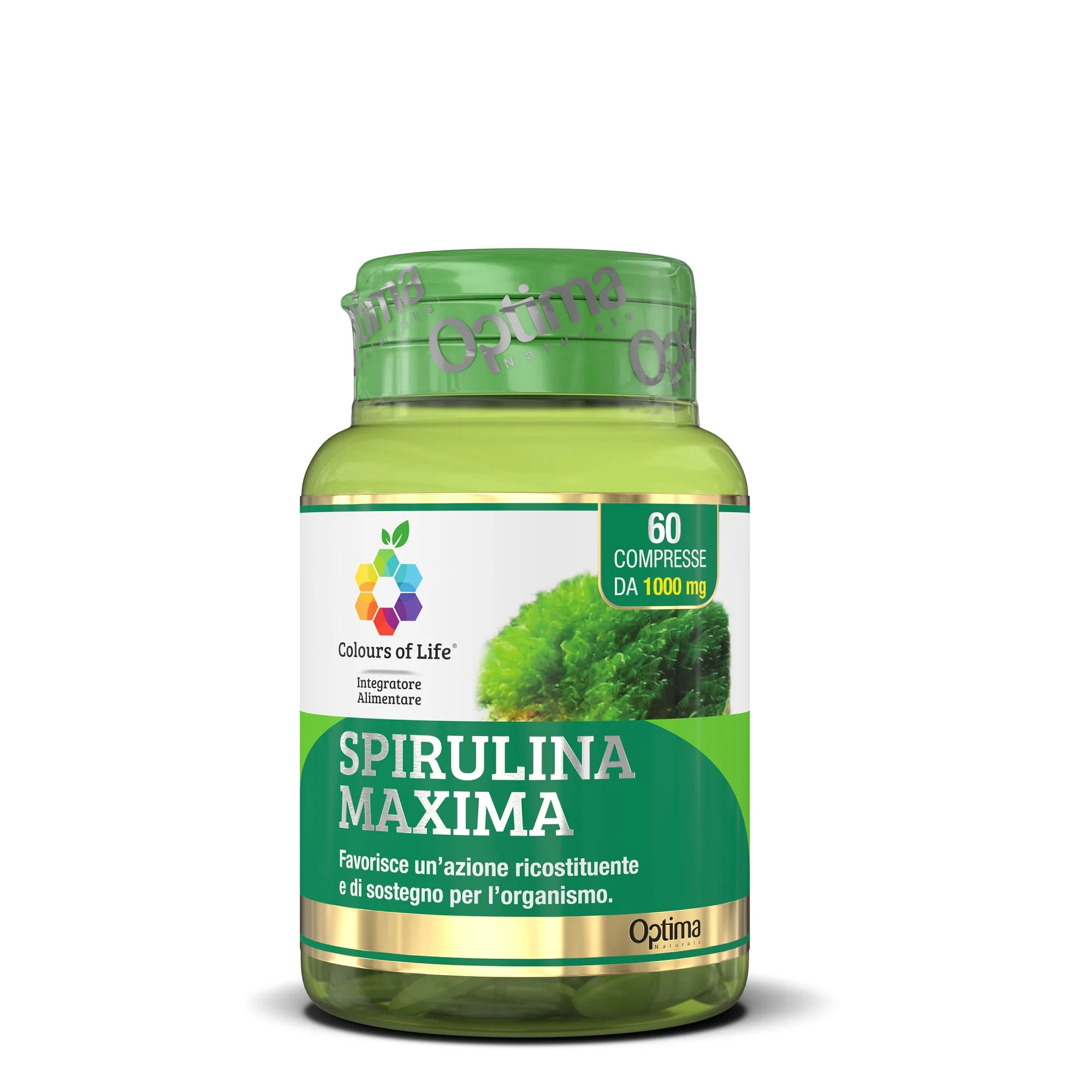 OPTIMA COLOURS OF LIFE SPIRULINA MAXIMA INTEGRATORE 60 COMPRESSE