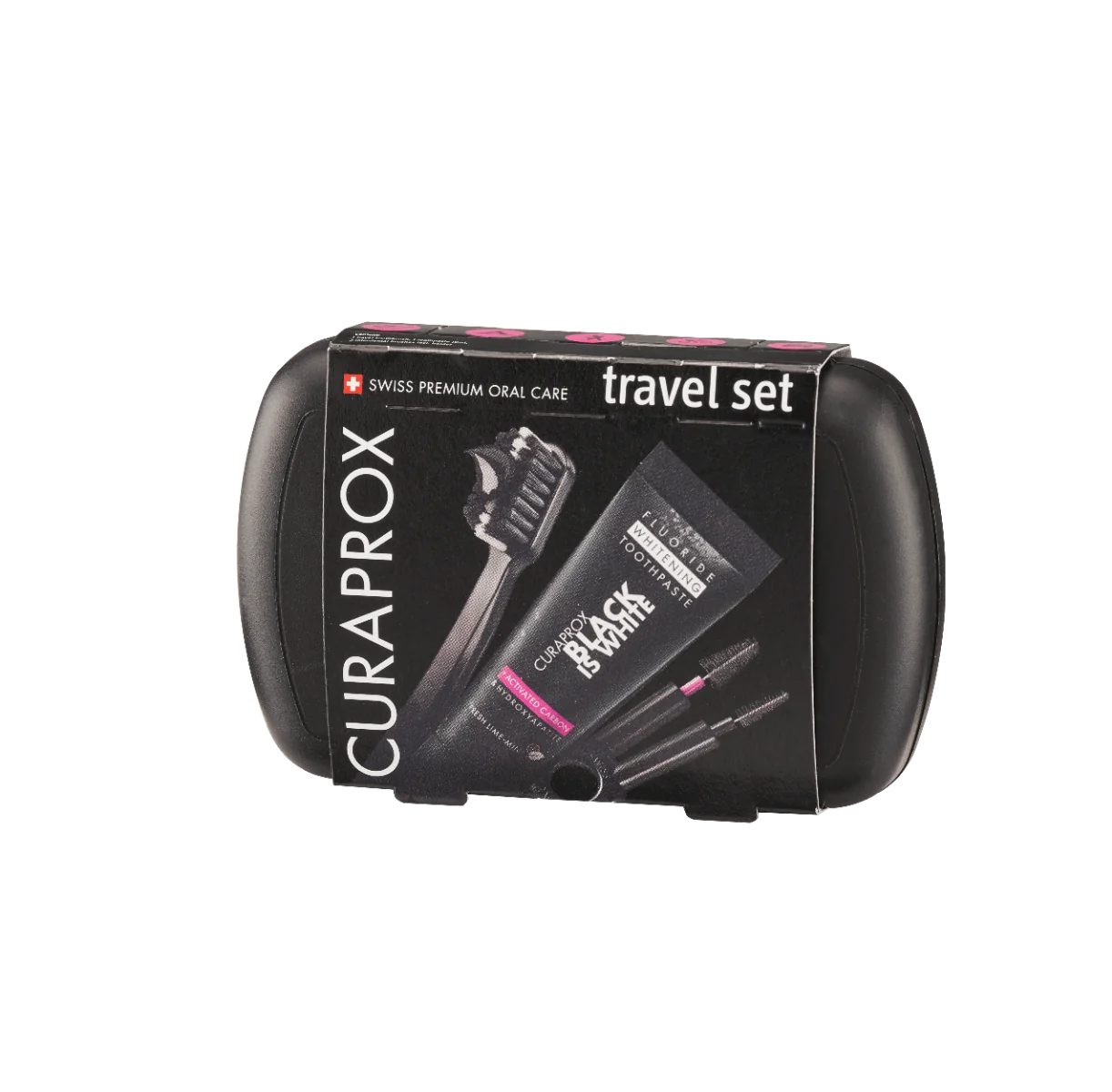 Curaprox Black Is White Travel Set Dentifricio 10ml + Spazzolino