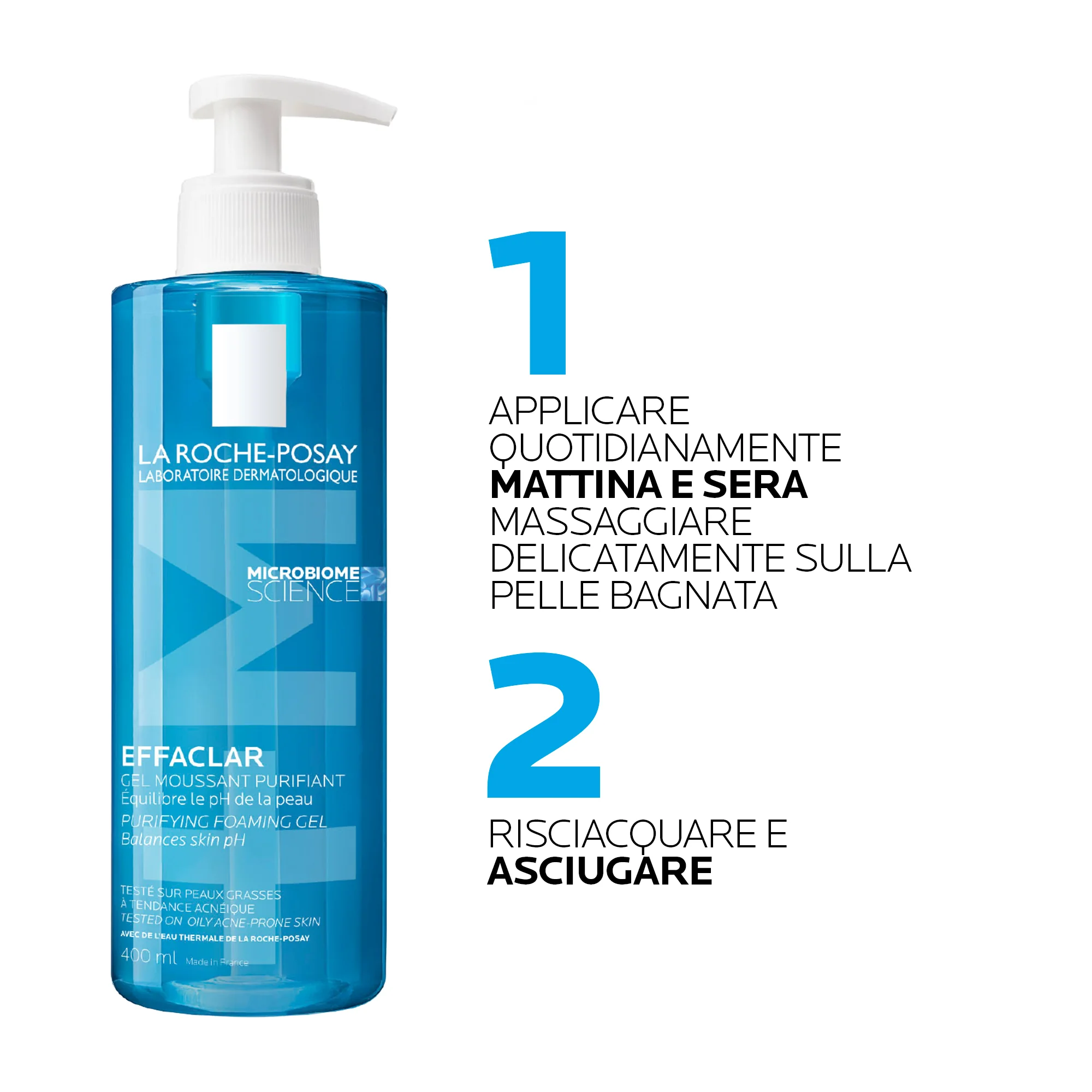 La Roche Posay Effaclar Gel Mousse 400 ml Detergente Purificante