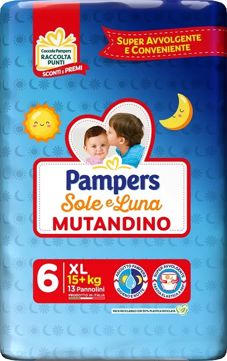 PAMPERS SOLE LUNA MUTANDINA XL 13