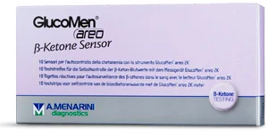 GLUCOMEN AREO Î²-KETONE SENSOR STRISCIA REATTIVA MISURAZIONE CHETONEMIA 10 PEZZI