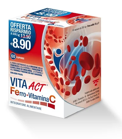 VITA ACT FERRO + VITAMINA C INTEGRATORE 60 CAPSULE