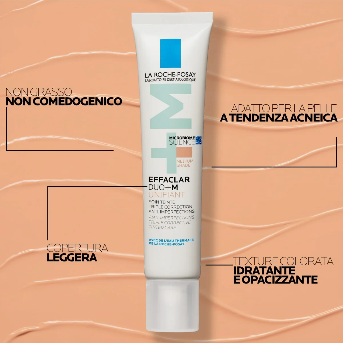 La Roche Posay Effaclar Duo +M Unifiant Medium 40 Ml Trattamento Correttivo Uniformante e Purificante