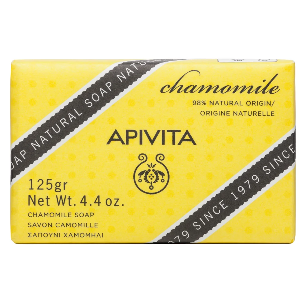 Apivita Natural Soap Chamomile 125 G Azione Detergente e Lenitiva