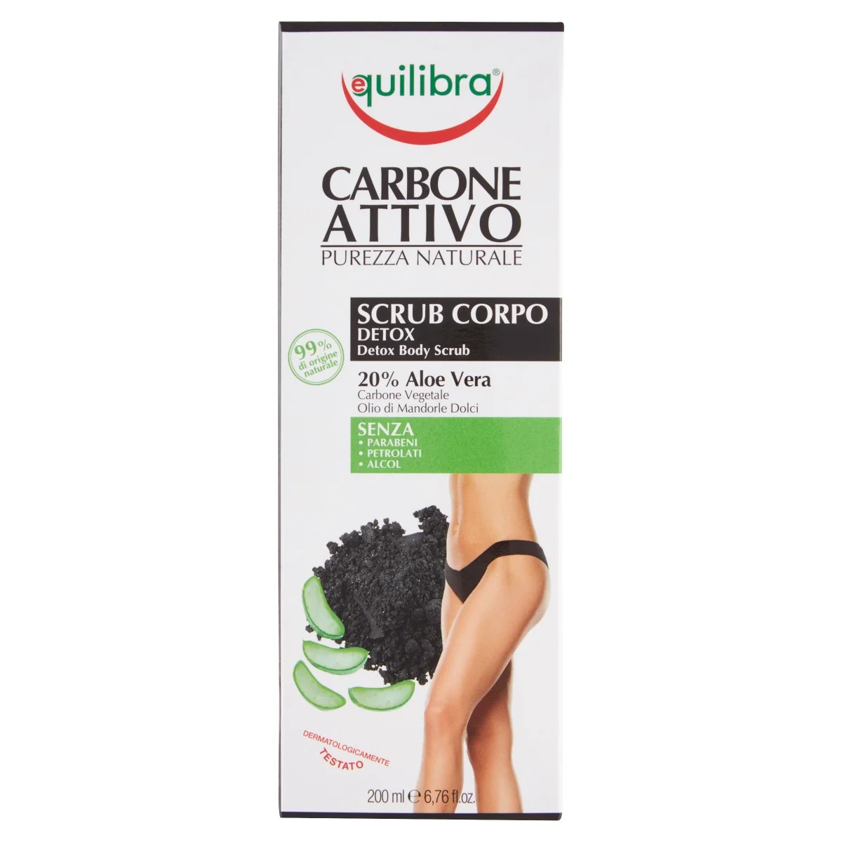 Equilibra Carbone Attivo Scrub 200 Ml Esfoliante