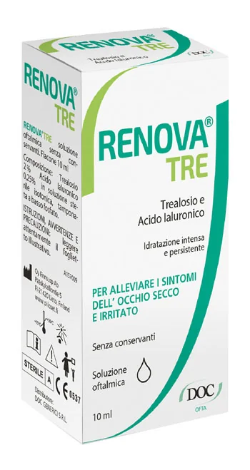 RENOVA TRE COLLIRIO PER OCCHI SECCHI E IRRITATI 10ML