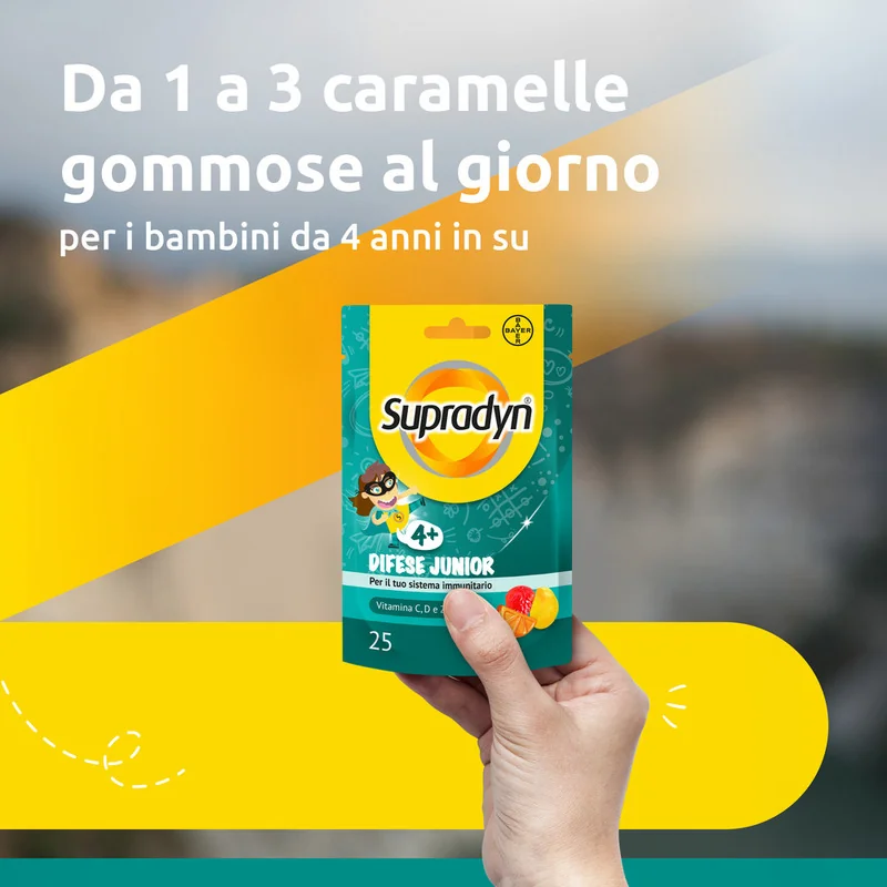 Supradyn Difese Junior Integratore 25 Caramelle Gommose Bambini