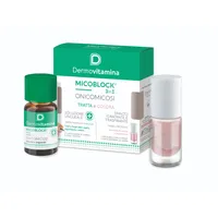 Dermovitamina Micoblock 3in1 Tratta e Colora 7 ml Soluzione Ungueale +  5 ml Smalto Idratante