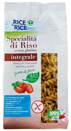 RICE&RICE SPECIALITÀ  DI RISO PASTA FUSILLI INTEGRALI BIO SENZA GLUTINE 250 G