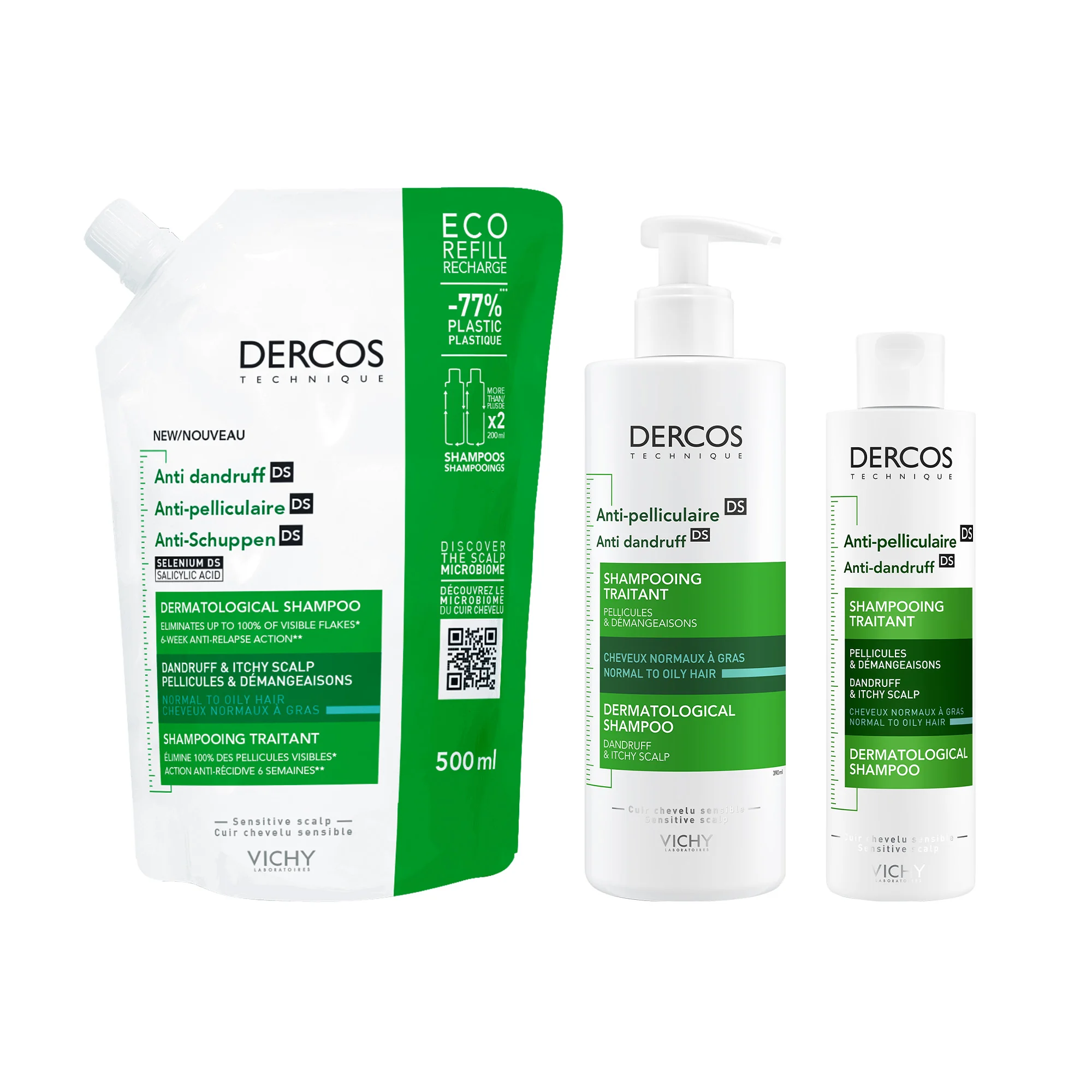 Vichy Dercos Eco 500 Ml Ricarica Shampoo Anti Forfora