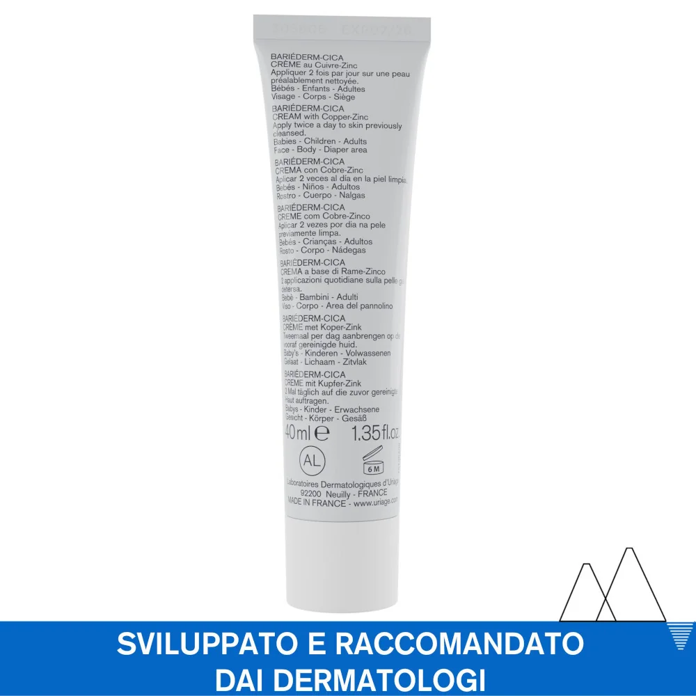 Uriage Barièderm Cica-Crema Riparatrice al Cu-Zn 40 ml 