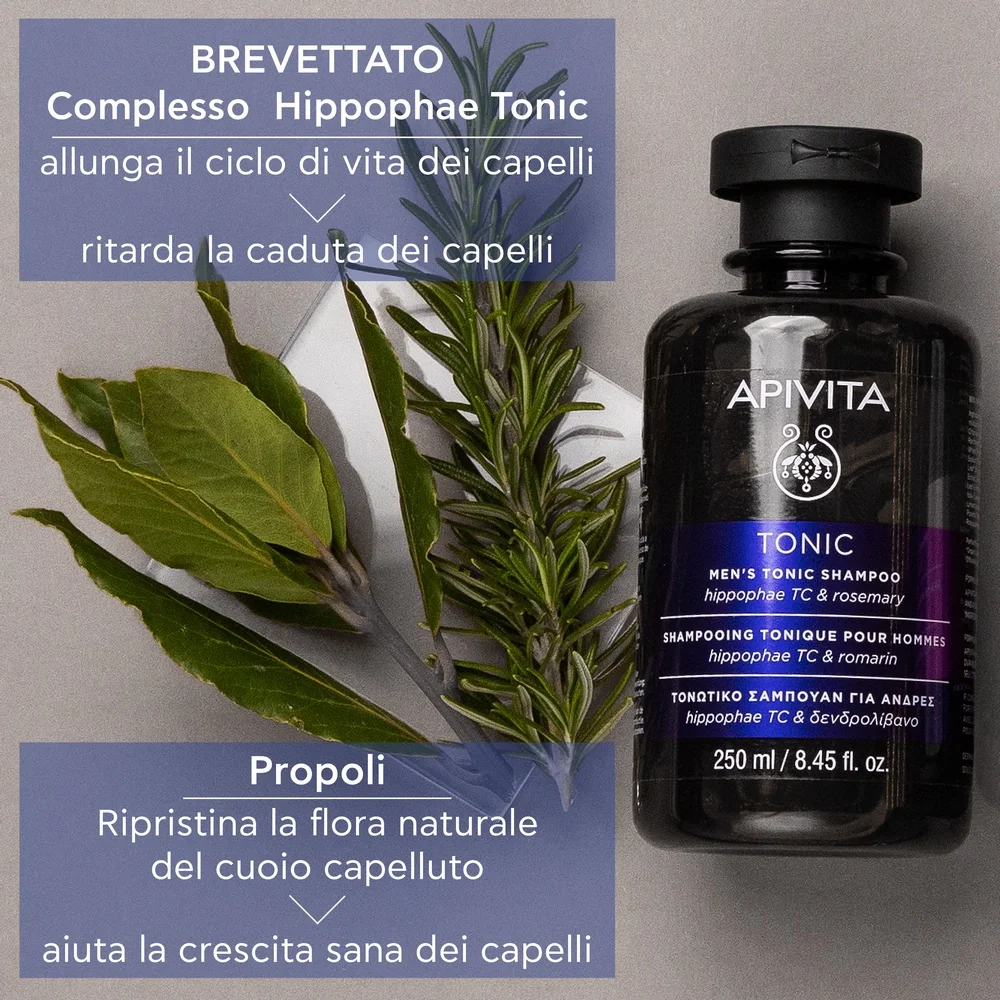 Apivita Tonic Sh Men A/Cad 250Ml 