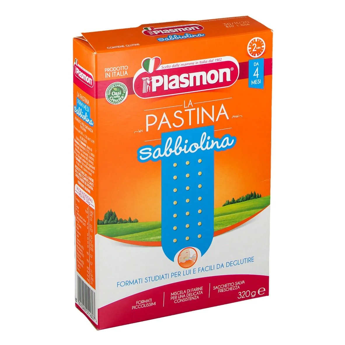 Plasmon Prima Pastina Sabbiolina 320 g +4m Alimento per Infanzia