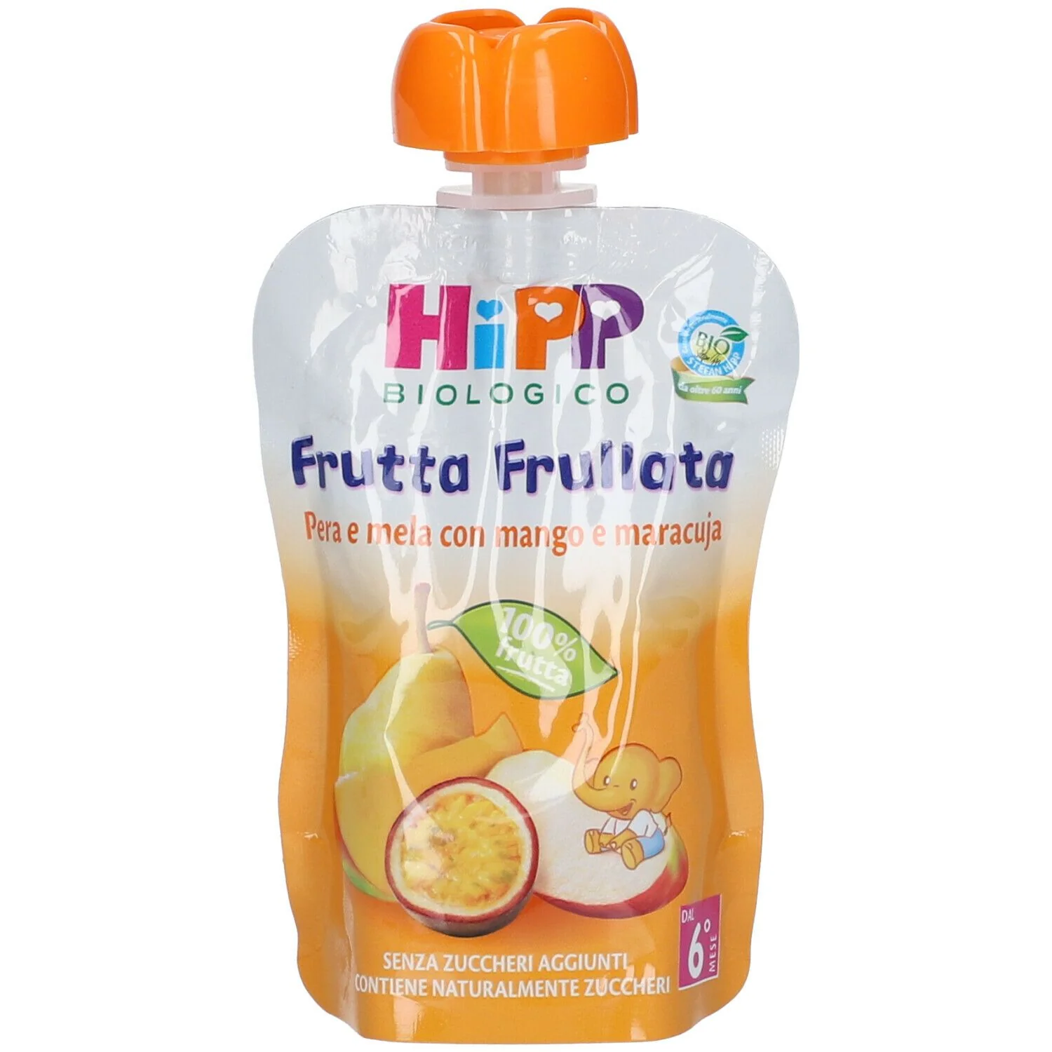 HIPP BIO FRUTTA FRULLATA PERA/MELA CON MANGO E MARACUJA 90 G