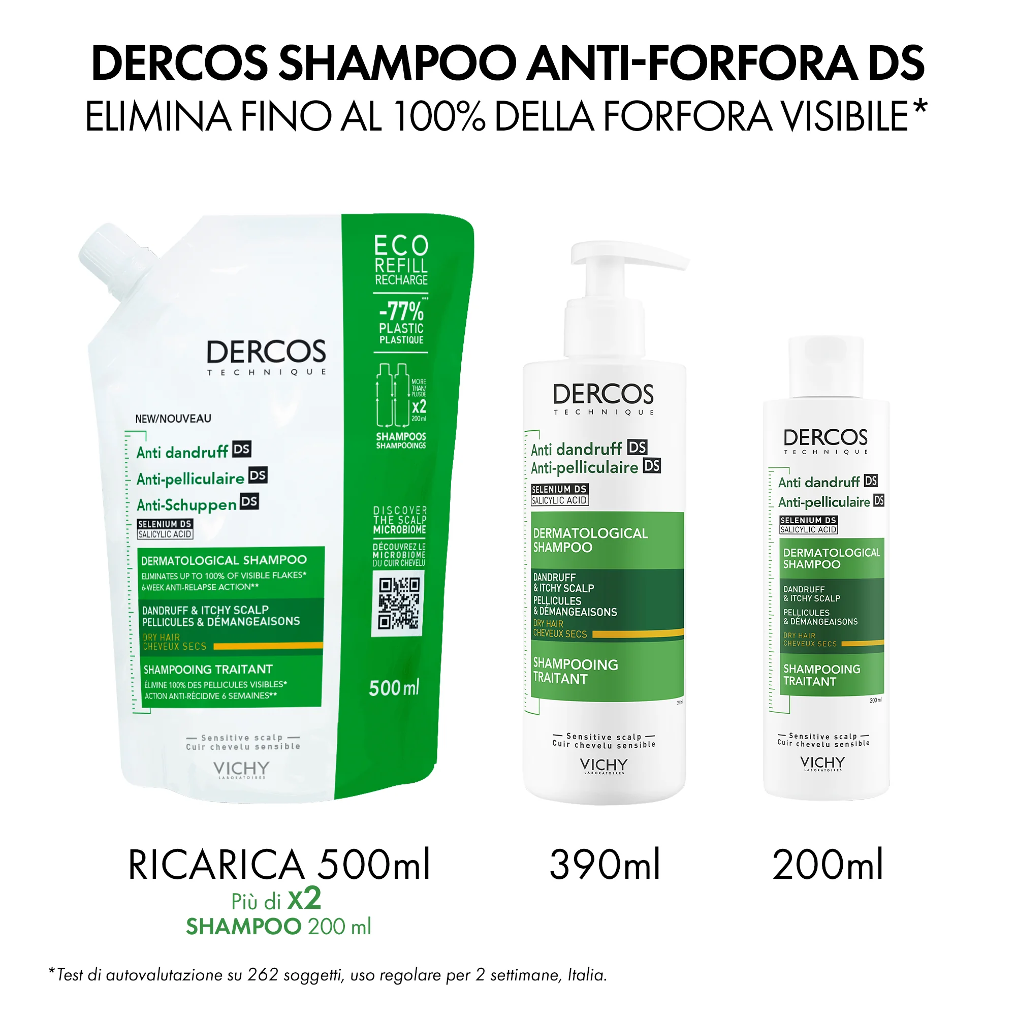 Vichy Dercos Antiforfora 200 ml Shampoo Trattante Capelli Secchi