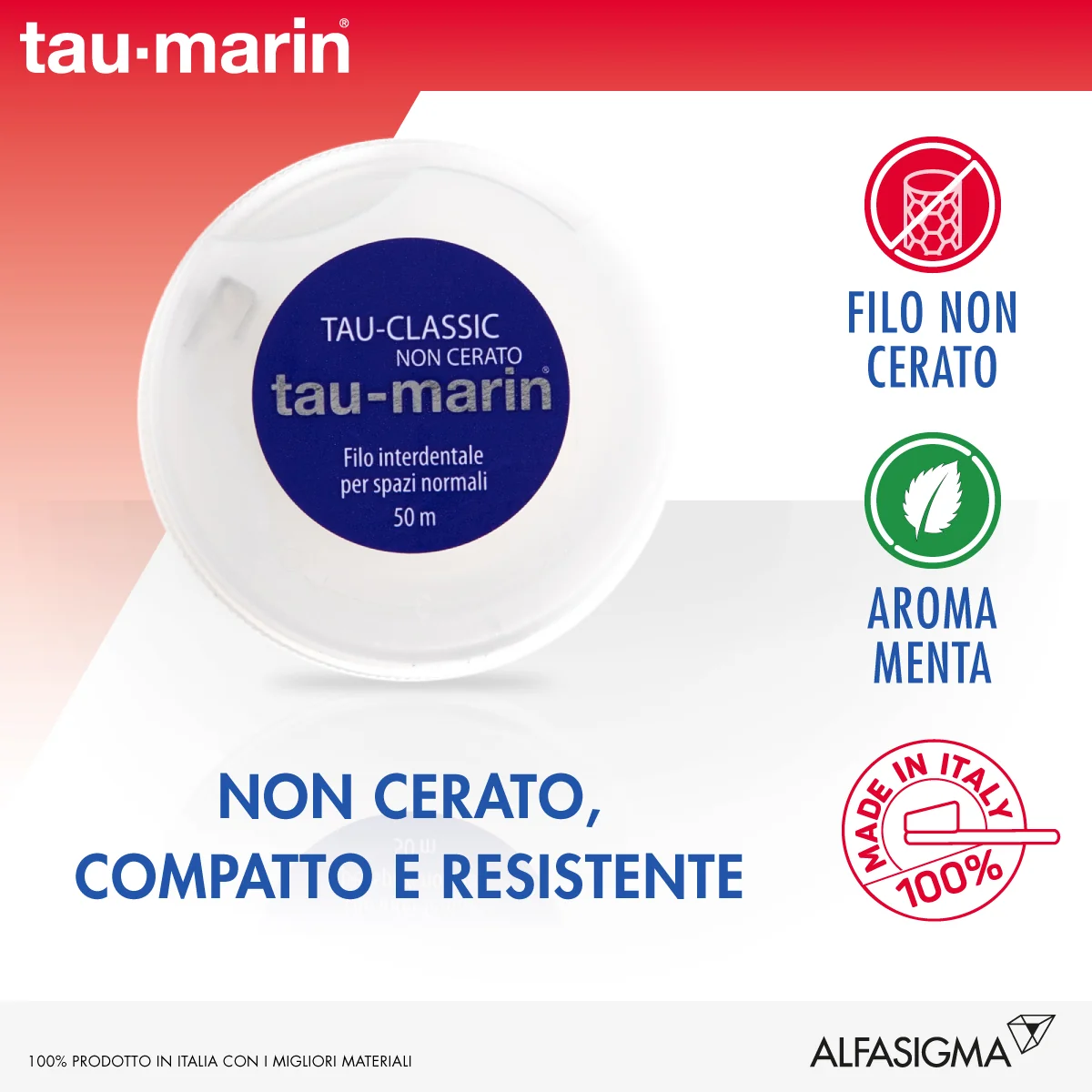 TAU-MARIN FILO INTERDENTALE CLASSIC NON CERATO 50 M