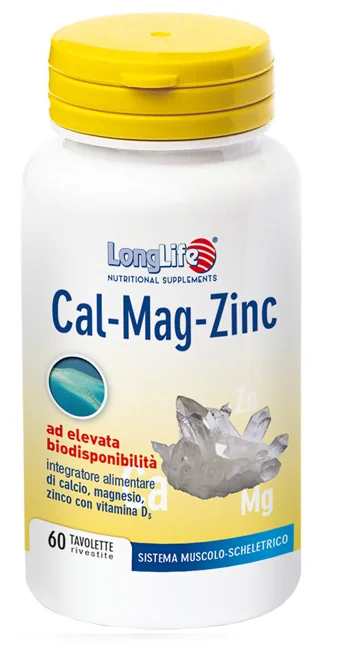 LONGLIFE CAL MAG ZINC INTEGRATORE OSSA 60 TAVOLETTE