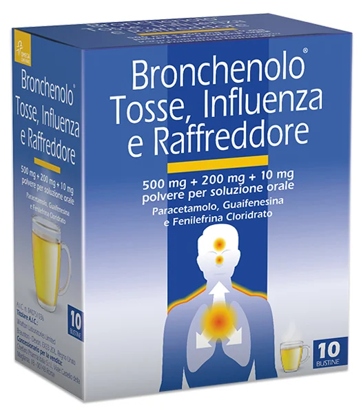 BRONCHENOLO TOSSE INFLUENZA E RAFFREDDORE 10 BUSTINE