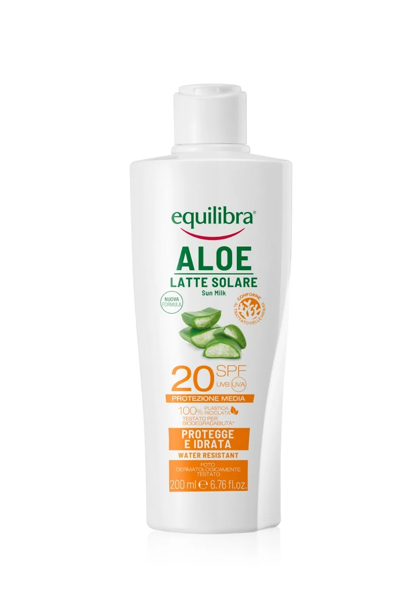 EQUILIBRA LATTE SOLARE ALOE SPF20 200 ML