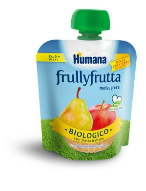 HUMANA FRULLYFRUTTA BIOLOGICO MELA PERA 90 G