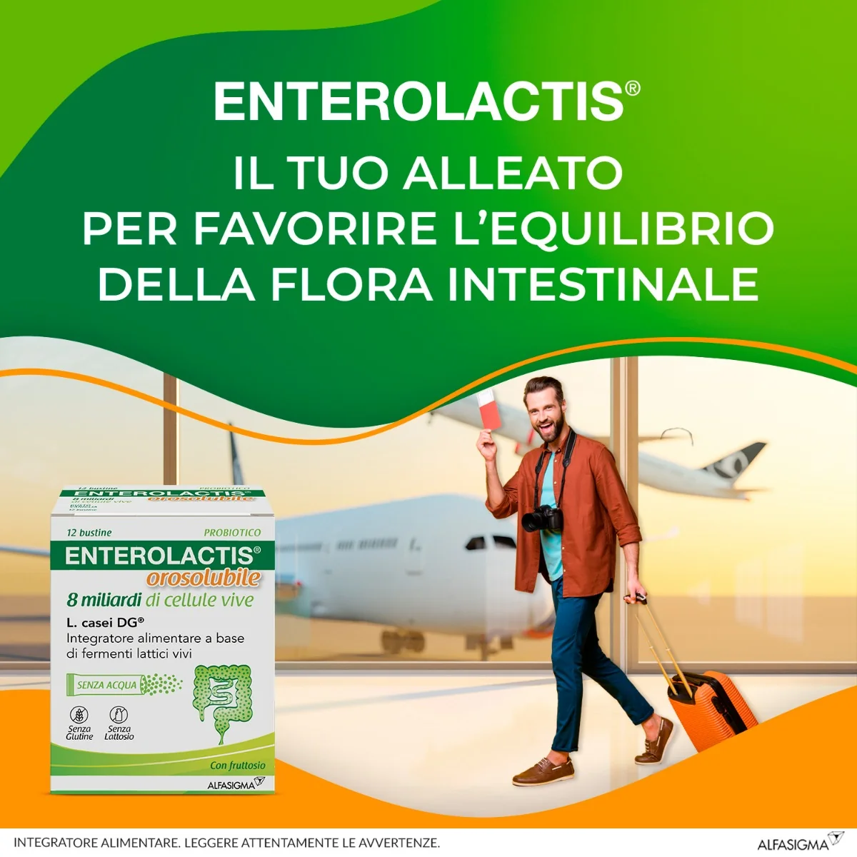 Enterolactis Orosolubile 12 Bustine Integratore Intestinale