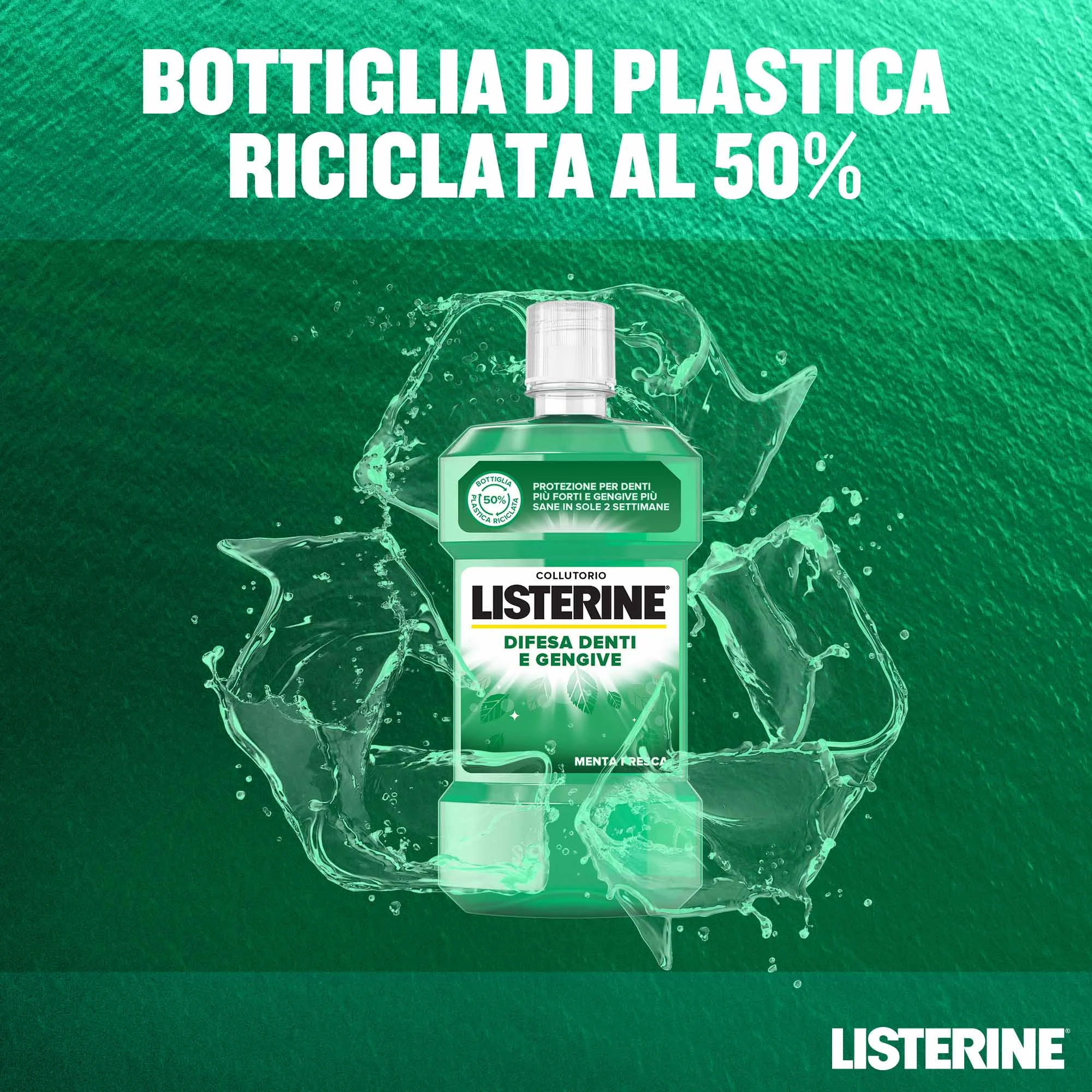 Listerine Difesa Denti e Gengive Collutorio 250 ml Colluttorio Per Igiene Dentale Quotidiana