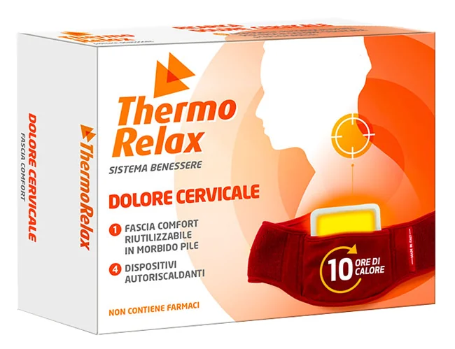 THERMORELAX FASCIA PER CERVICALE+4 DISPOSITIVI AUTORISCALDANTI