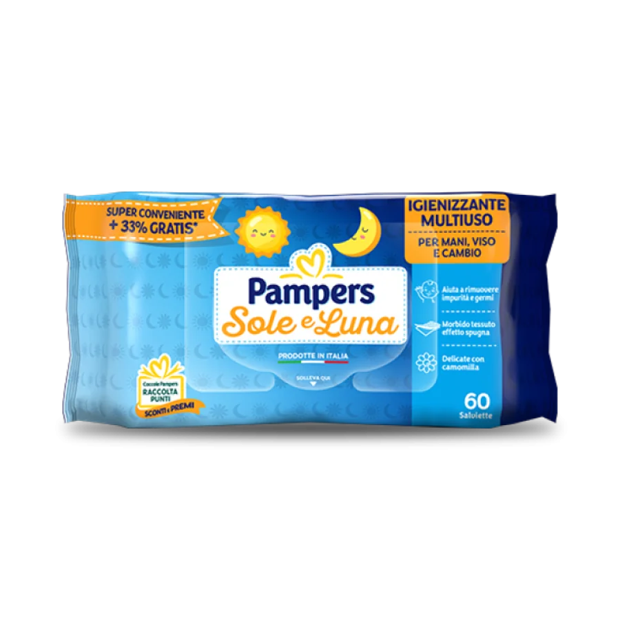 PAMPERS WIPES SOLE&LUNA 45+15